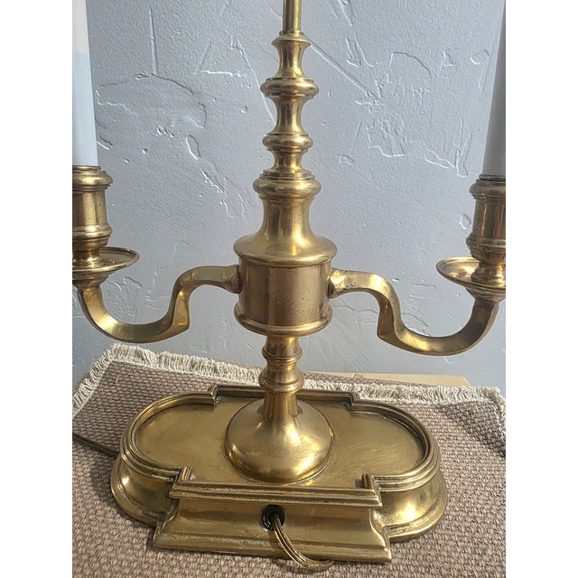 1960s Frederick Cooper Brass Bouillotte Lamp For Sale - Image 10 of 12