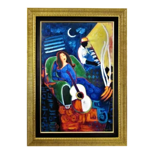 Sonia Del Signore, Woman with Guitar and Pianist, Circa 1990