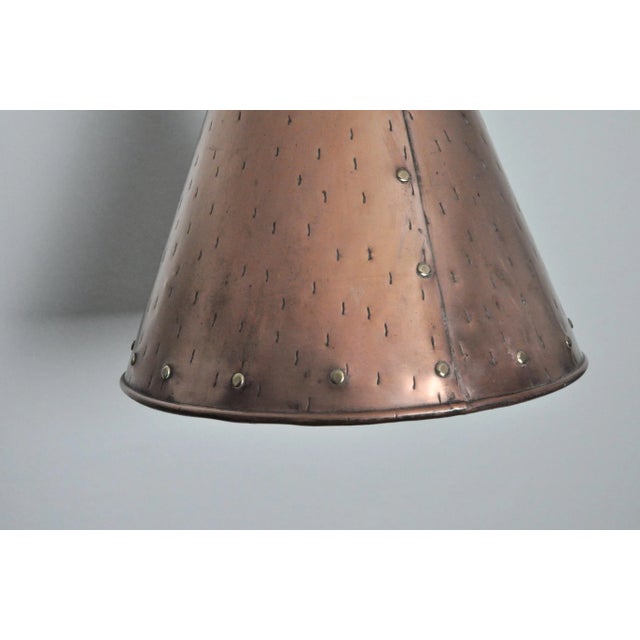 Cone Shaped Handmade Copper Pendant, 1970s For Sale - Image 4 of 8