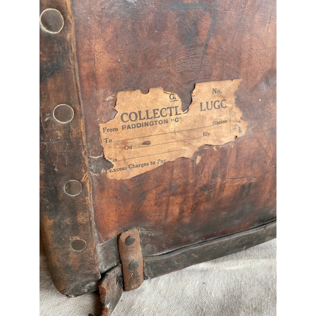 Brown Early 20th Century Nyc East End Hotel Luggage Trunk For Sale - Image 8 of 12