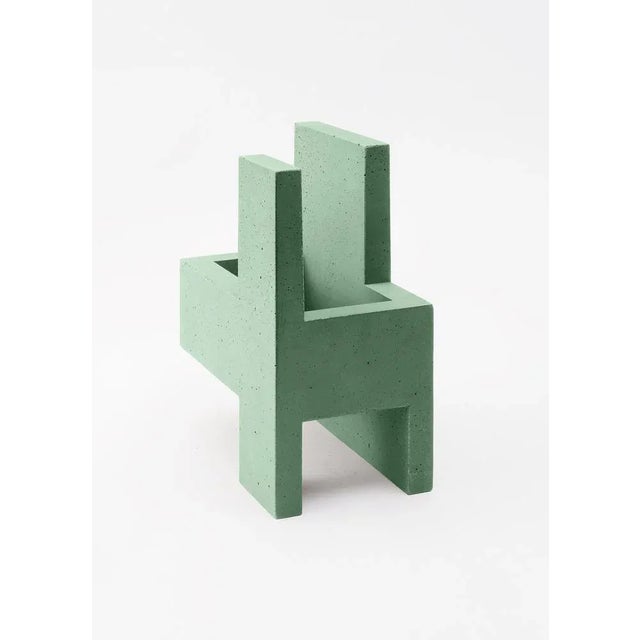 Mint Green Chandigarh IV Vase by Paolo Giordano for I-and-I Collection For Sale - Image 6 of 7