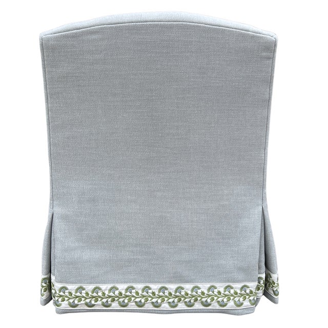 Blue Lee Industries Performance Traditional Swivel Chair For Sale - Image 8 of 11