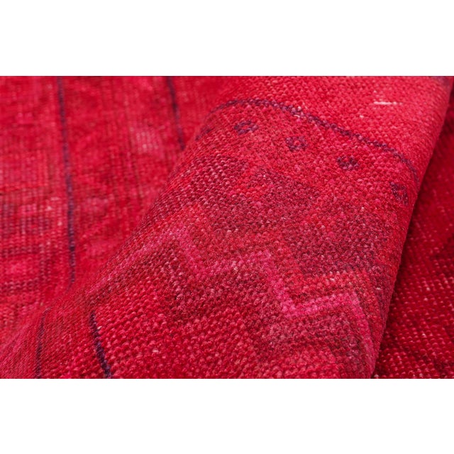 Vintage Red Turkish Oushak Rug, 03'07 X 06'07 For Sale In Dallas - Image 6 of 10