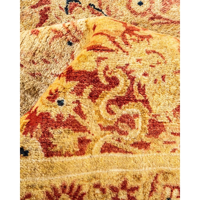 Textile Mogul, One-of-a-Kind Hand-Knotted Area Rug - Orange, 9' 3" x 12' 4" For Sale - Image 7 of 8