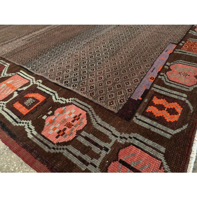 Galerie Shabab Collection Mid-20th Century Handmade Turkish Tribal Room Size Carpet For Sale - Image 9 of 10