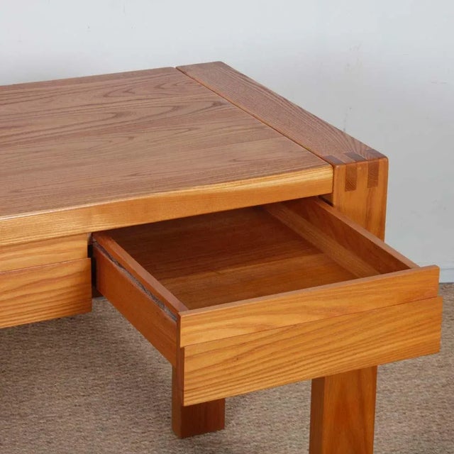 Elm Desk fom Maison Regain, 1980s For Sale - Image 6 of 9