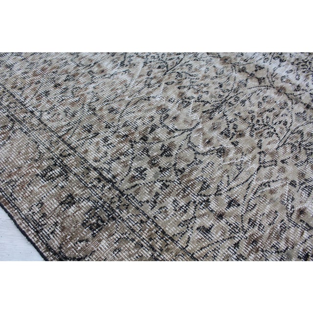 Textile Vintage Turkish Area Rug - 71"x.104.5 For Sale - Image 7 of 13