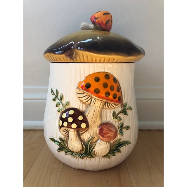 Vintage Mushroom Cookie Jar With Lid Chairish