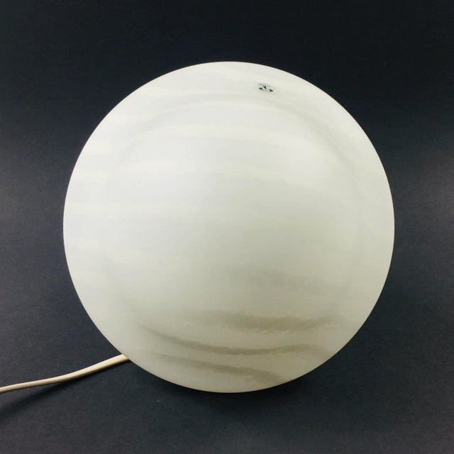 White Striped Mushroom Table Lamp From Peill & Putzler, Germany, 1970s For Sale - Image 8 of 11