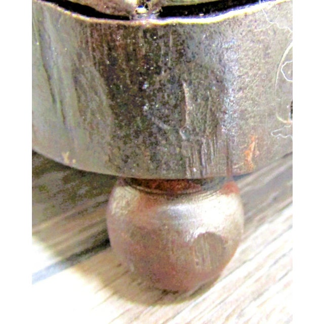 1930s French Art Deco Wrought Iron and Sculpted Frosted Glass Torchiere Floor Lamp Attributed to Atelier Petitot and Muller Frères For Sale - Image 13 of 18