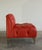 J. Robert Scott Rare Tufted Red Slipper Chair by J. Robert Scott With Chrome Legs, Late 20th Century For Sale - Image 4 of 6