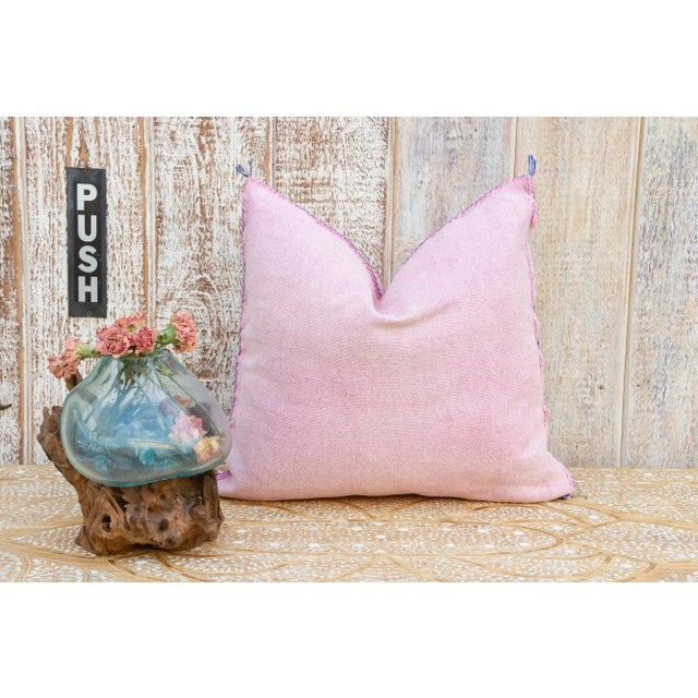 Textile Maia Moroccan Silk Rug Pillow For Sale - Image 7 of 9