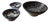 Vintage Moroccan Safi Pottery Nesting Bowl Set in Hand-Painted Cobalt Blue, 1950, Set of 3 For Sale