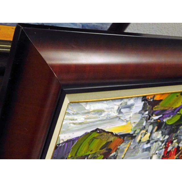 Maya Eventov Untitled Oil Canvas W/Custom Frame Me082211-04 For Sale - Image 4 of 8