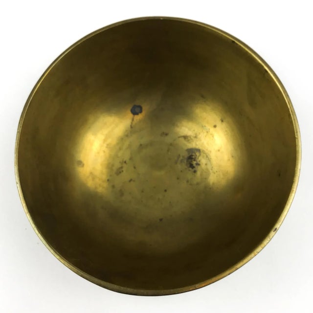 Gothic Carved Solid Brass Trinket Bowl For Sale - Image 3 of 12