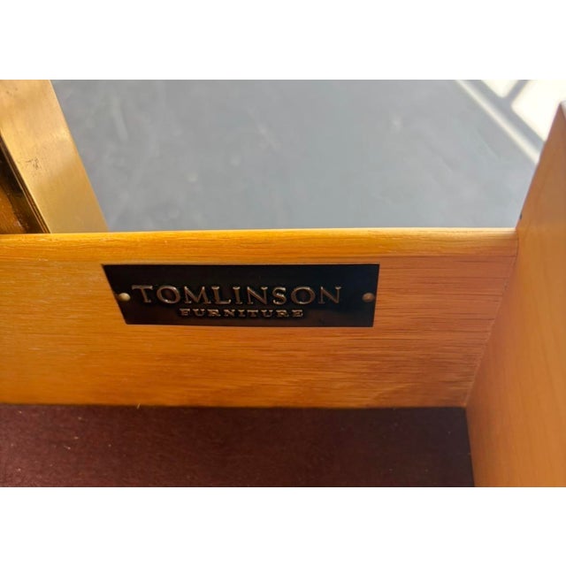 Wood Mid Century Tomlinson Burl & Brass Sideboard For Sale - Image 7 of 13