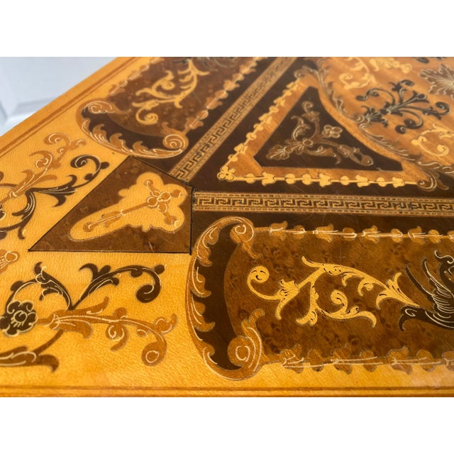 Early 20th Century Stacking Italian Marquetry Triangle Tables 3