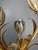 Mid-Century Hollywood Regency Italian Gilt Tole Four-Light Tulip Table Lamp on Turned Wood Base, 1960s For Sale - Image 12 of 17