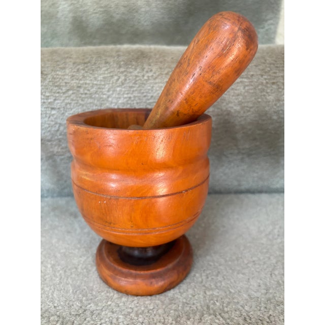 Wood Mortar and Pestle, Lignum Vitae, 19th Century For Sale - Image 7 of 8