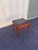 1960s Vinyl and Walnut Vanity Stool For Sale - Image 4 of 12