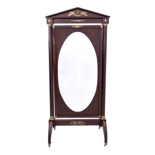 Antique Empire Treble Clef Mirror, France, 1870 For Sale