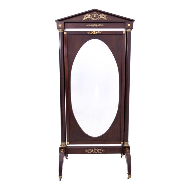 Antique Empire Treble Clef Mirror, France, 1870 For Sale
