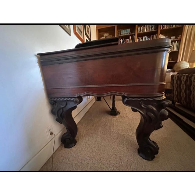 Brown Old Historic Museum-Worthy Restored Victorian Antique Square Grand Piano – Professionally Maintained For Sale - Image 8 of 9