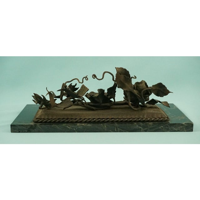 Stone Antique Art Nouveau Inkwell in Wrought Iron, 1890s For Sale - Image 7 of 18