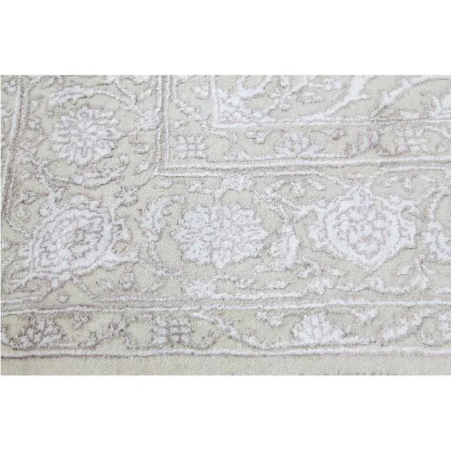 Textile Traditional Handwoven Silk and Wool Runner Rug 5'0" X 7'10" For Sale - Image 7 of 13