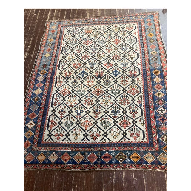 Tribal Antique Caucasian Kuba (Quba) Rug 3'6" X 4'7" For Sale - Image 3 of 10