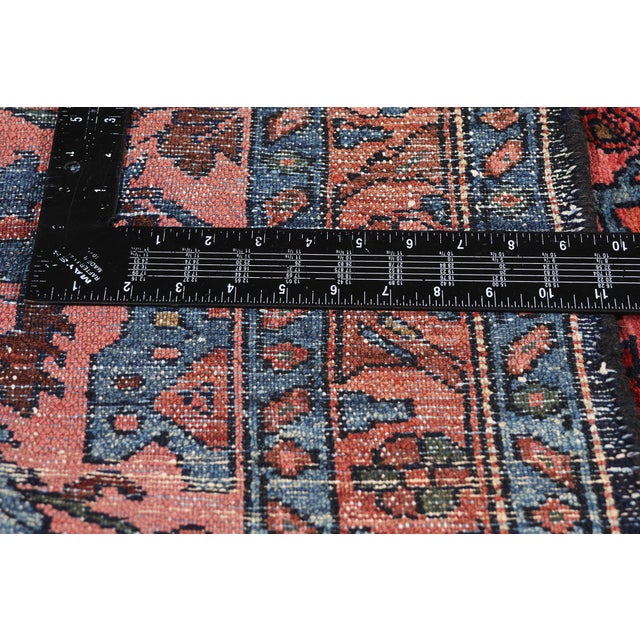 Textile Pink Antique Persian Lilihan Rug Runner, 02'07 X 20'01 For Sale - Image 7 of 10