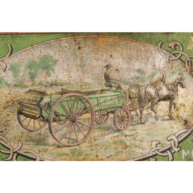 c. 1880s-1890s; Kemp & Burpee Mfg. Co. - Syracuse, NY Tin‑lithographed advertising sign for "The Original Kemp Manure...