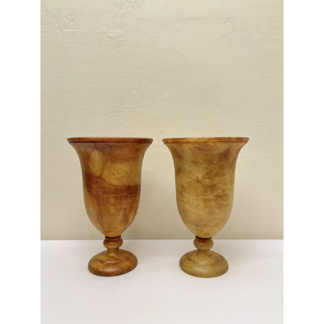 Spanish Alabaster Vase-Shaped Table Lamps, 1970s, Set of 2 For Sale - Image 13 of 13