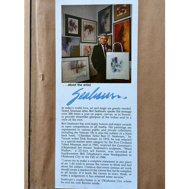 Paper Bert Seabourn Signed Limited Edition Print 456/1000 Native Art 1983 For Sale - Image 7 of 8