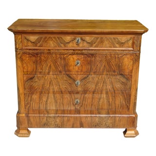 19th Century Louis Philippe Walnut Chest of Drawers For Sale