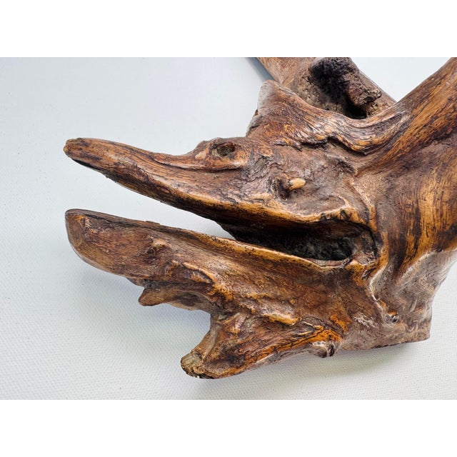 Contemporary Vintage Organic Driftwood Root Sculpture Bird Form Wood Art For Sale - Image 3 of 9