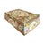 A beautifully decorated vintage candy or biscuit box made in Holland, featuring a richly detailed all-over floral design...