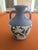 Beautiful Wedgwood Portland Vase in classic cobalt dark blue Jasperware with applied white relief detailing. This elegant...