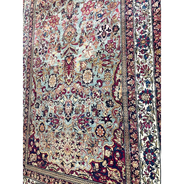 Late 19th Century Antique Persian Isfahan Rug 4'4" X 6'11" Circa 1880 For Sale - Image 5 of 10