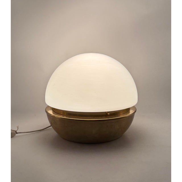 Brass 1960s Mid-Century Modern Dome Brass Table Lamp, Italy For Sale - Image 8 of 13