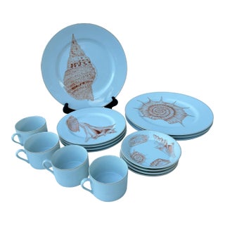 Fitz and Floyd Coquille 4 Place Dining Set- 16 Pieces For Sale