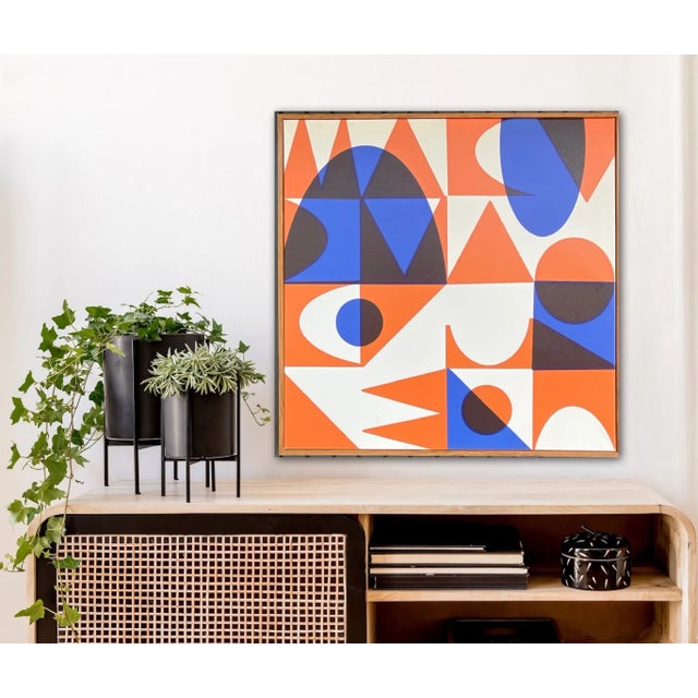 2020s Bossa Nova in Blue Giclee on Canvas by Cesar Platero, Framed For Sale - Image 5 of 5