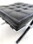 Vintage Barcelona Style Ottoman in the Manner of Mies Van Der Rohe – Black Leather & Chrome For Sale In Little Rock - Image 6 of 10