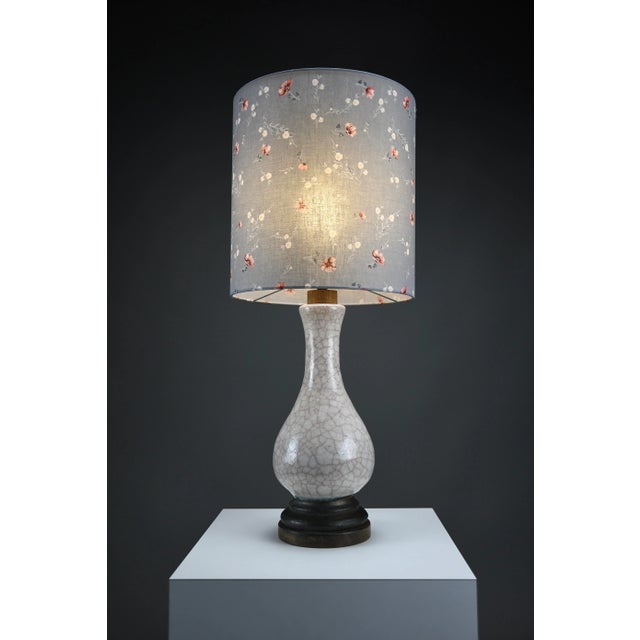 Mid-Century Modern Craquelé Table Lamp attributed to Pieter Groeneveldt, Netherlands, 1960s For Sale - Image 10 of 12