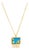 Starfish Ocean Spirit Animal Turquoise & Gold Pendant Chain Necklace For Sale