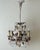 Hollywood Regency Crystal 6-Arm Chandelier with Hand-Painted Rose Details from Palwa, 1950s For Sale - Image 6 of 18