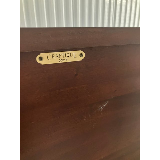 Vintage Flame Mahogany Federal-Style Sideboard W/Locking Key For Sale - Image 4 of 5