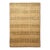 6'x9' Hand-Knotted Modern Tibetan Wool & Silk Carved Linear Rug in Gold & Green For Sale