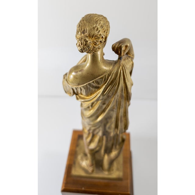 Early 20th Century Gilt Bronze Figure of Diana of Gabii by Rod Lion Sauvage For Sale - Image 9 of 11