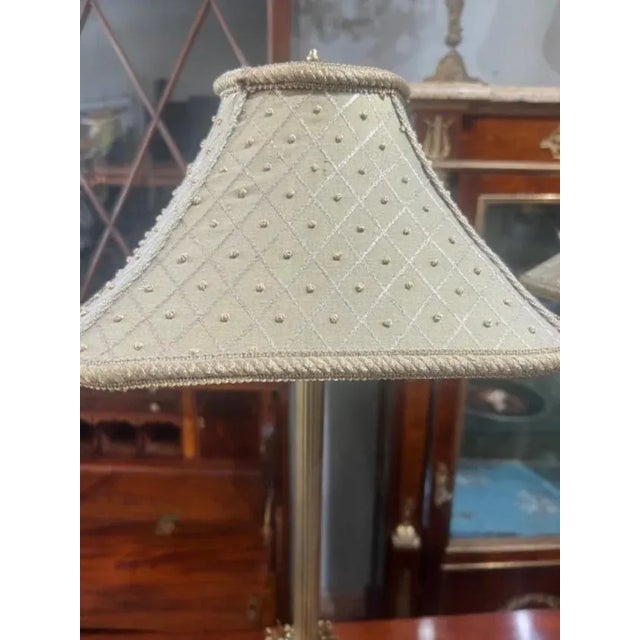 Mid-Century Modern Mid 20th Century Raymond Waites Brass Lamps With Shades - a Pair For Sale - Image 3 of 8